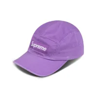supreme casquette en serge à effet délavé - violet