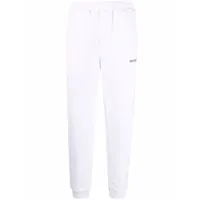 helmut lang pantalon de jogging à logo imprimé - blanc