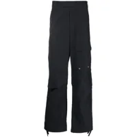 helmut lang pantalon ample à poches plaquées - noir