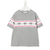 chiara ferragni kids t-shirt en coton à logo imprimé - 0032 grey
