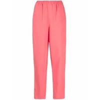 emporio armani pantalon de jogging à taille élastiquée - rose