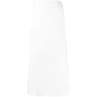 yohji yamamoto pre-owned jupe mi-longue à bande logo (années 2000) - blanc