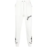 john richmond pantalon de jogging à logo imprimé - blanc