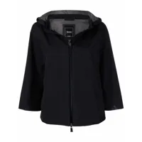 herno veste zippée à capuche - noir