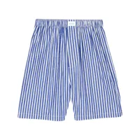 balenciaga short de pyjama à rayures - bleu
