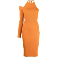 monse robe asymétrique en maille - orange