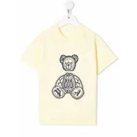 palm angels kids t-shirt à imprimé ourson - jaune