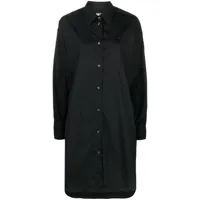 diesel robe-chemise d-lunar-b en coton - noir