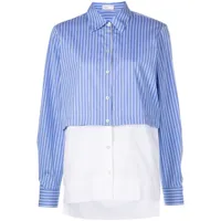 rosetta getty chemise superposée à rayures - bleu