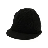 undercover casquette en maille nervurée à logo brodé - noir
