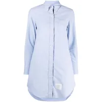 thom browne robe-chemise à détail tricolore - bleu