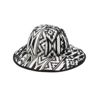 marcelo burlon county of milan chapeau à imprimé géométrique - tons neutres