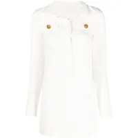giambattista valli robe courte à manches longues - blanc