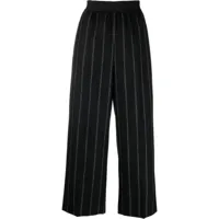 stella mccartney pantalon court à détails de coutures - noir