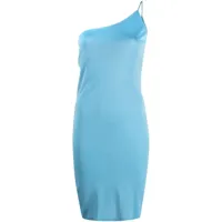 dsquared2 robe en maille à design à une épaule - bleu