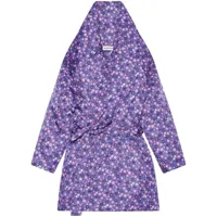 balenciaga manteau à fleurs - violet