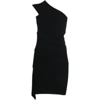 bottega veneta robe courte à design asymétrique à une épaule - noir