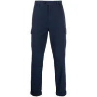 brunello cucinelli pantalon cargo à coupe quatre poches - bleu
