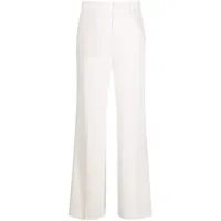 alberto biani pantalon ample à taille haute - blanc