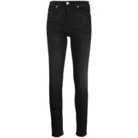 emporio armani jean skinny à taille mi-haute - noir