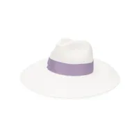 borsalino chapeau à détail de nœud - blanc
