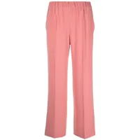 alberto biani pantalon ample à coupe courte - rose