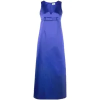 p.a.r.o.s.h. robe longue à col v - bleu