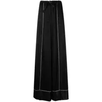 rosetta getty pantalon de pyjama en jacquard - noir