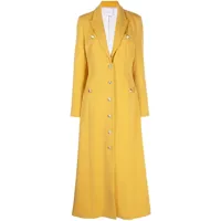 rosetta getty manteau long à boutons embossés - jaune