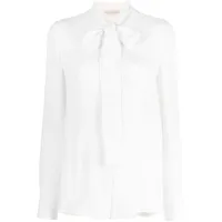 valentino garavani blouse en soie georgette - blanc