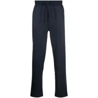 corneliani pantalon de jogging à rayures latérales - bleu