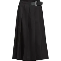 prada jupe plissée à taille haute - noir