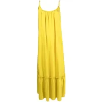 p.a.r.o.s.h. robe longue à bretelles nouées - jaune