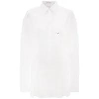 jw anderson chemise en coton à détails de plis - blanc