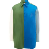 jw anderson chemise à design d'empiècements - vert