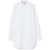jil sander chemise en coton à design sans col - blanc