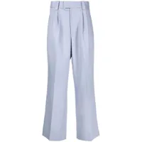 viktor & rolf pantalon ample à détails plissés - gris