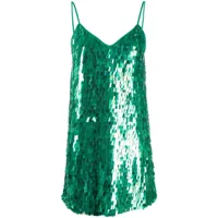 pinko robe courte à sequins brodés - vert