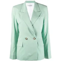 victoria beckham veste de costume à coupe légère - vert
