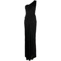 saint laurent robe longue à design asymétrique à une épaule - noir