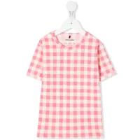 mini rodini t-shirt à carreaux vichy - rose