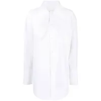 marni chemise rayée à col oversize - blanc