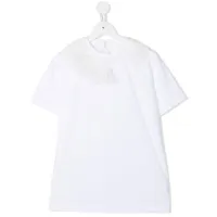 fendi kids robe t-shirt à col volanté - blanc