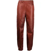 genny pantalon fuselé à taille haute - rouge