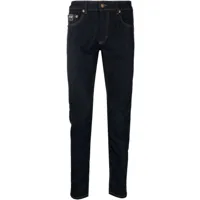 versace jeans couture jean skinny à teinture foncée - bleu