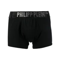 philipp plein boxer stones à logo strassé - noir
