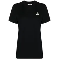 marant étoile t-shirt zewel à logo imprimé - noir