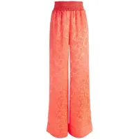 alice + olivia pantalon willis pajama à motif en jacquard - orange