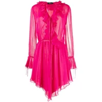 blumarine robe à volants - rose