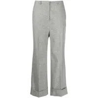 fabiana filippi pantalon de tailleur à plis marqués - gris